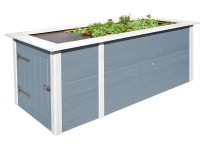 Weka Vyvýšený záhon so skrinkou, sivý 205 x 79 x 81 cm