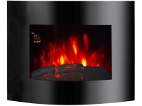 EL Fuego Elektrický nástenný krb Aarau oválny čierny 1,8 kW EL Fuego Elektrický nástenný krb Aarau oválny čierny 1,8 kW