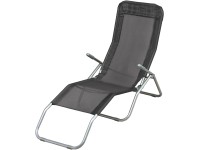 DESIGNlink Skladacie záhradné lehátko tmavo sivé 157,5 x 49,5 cm