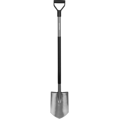Fiskars Ergonomic rýľ špicatý, záhradný rýľ s D-rukoväťou pre tvrdé pôdy.