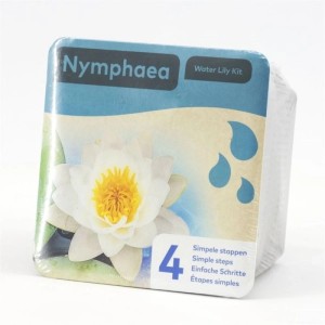 Balenie súpravy lekien s bielym kvetom (Nymphea).
