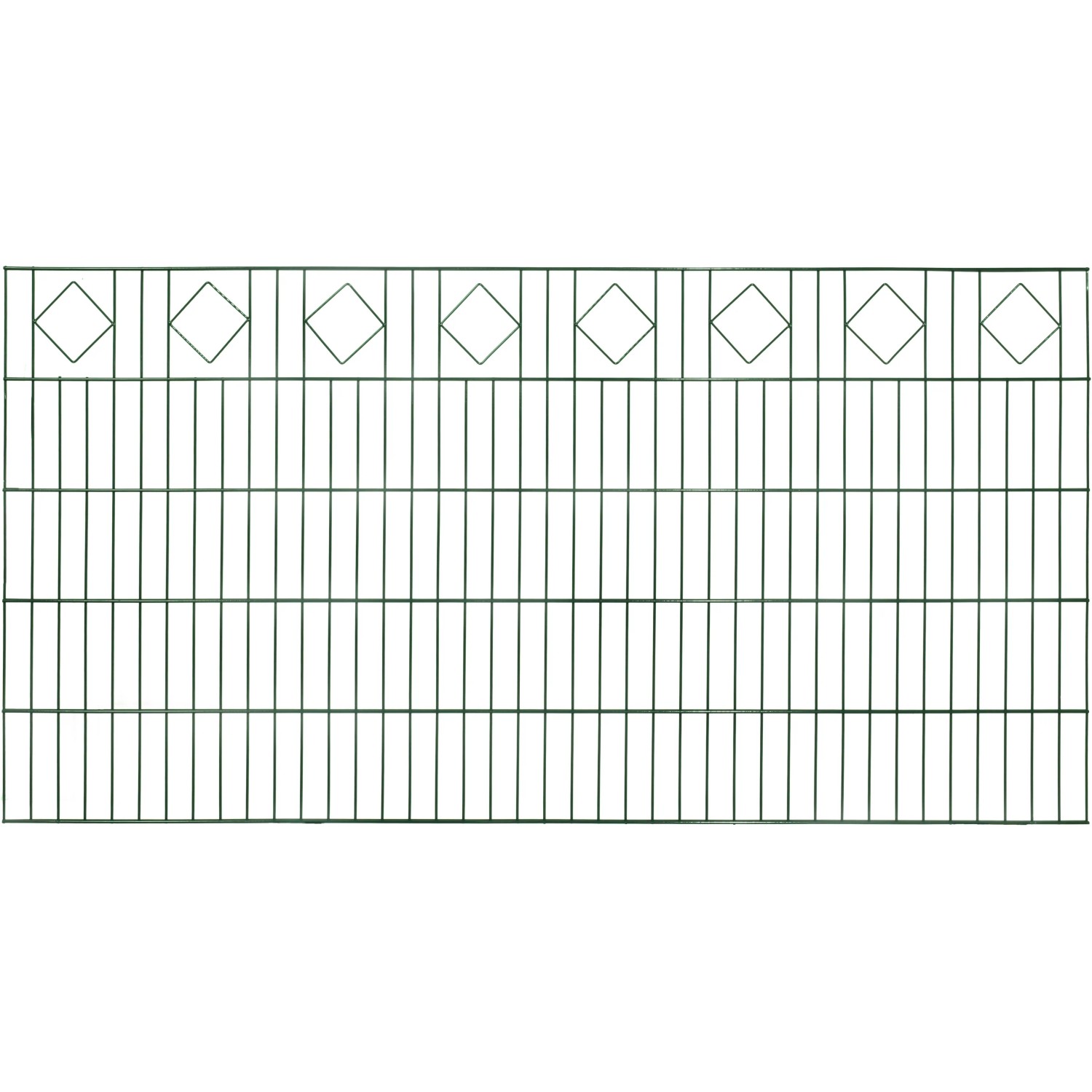 E-shop Floraworld Dekoratívny plotový panel, dvoj., kosoštvorec, zelená, 100 x 200 cm