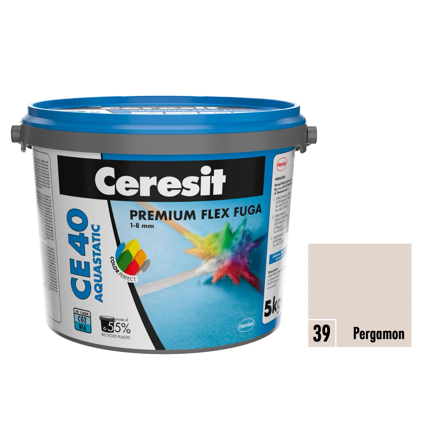 E-shop Ceresit Flexibilná škárovacia hmota CE 40 Aquastatic Pergamon, 5 kg