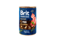 Brit Kapsička pre psov Premium by Nature Pork with Trachea 400 g