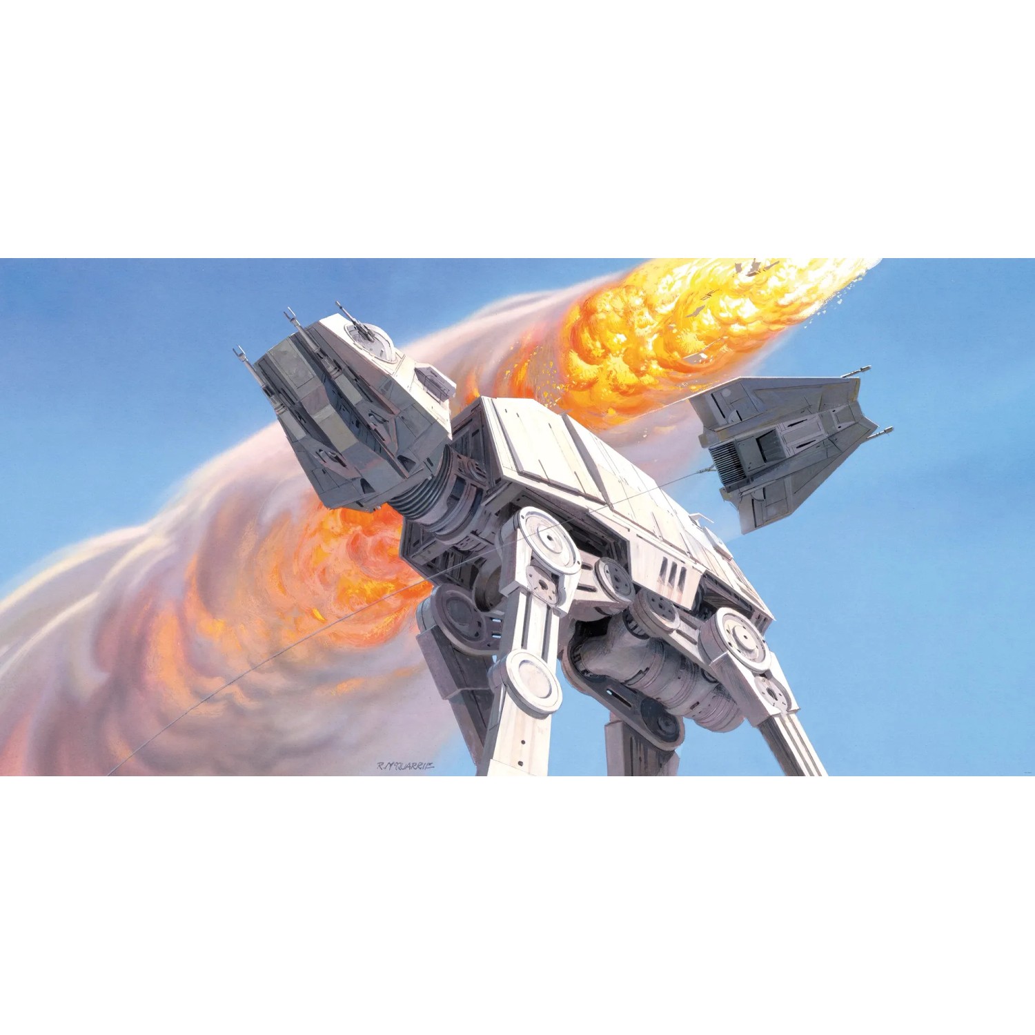 E-shop Komar Vliesová fototapeta Star Wars Classic RMQ Hoth Battle AT-AT, 500 x 250 cm