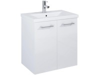 Maximus Skrinka pod umývadlo Cheese, 2 dvierka, biela + strieb. úchytky, 60 cm