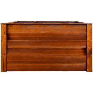 Drevený vyvýšený záhon Teak, 150x76x79cm, z borovicového dreva, pre záhradu a terasu.