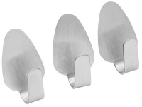 Háčiky samolepiace oválne nerezové 2 cm, 3 ks Háčiky samolepiace oválne nerezové 2 cm, 3 ks