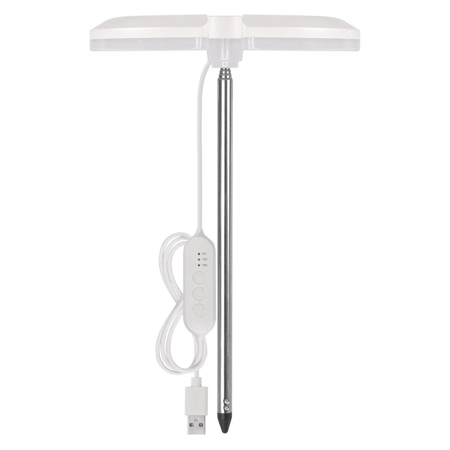E-shop EMOS Pestovateľská LED lampa GROW, časovač, stmievateľná, biela, 8 W