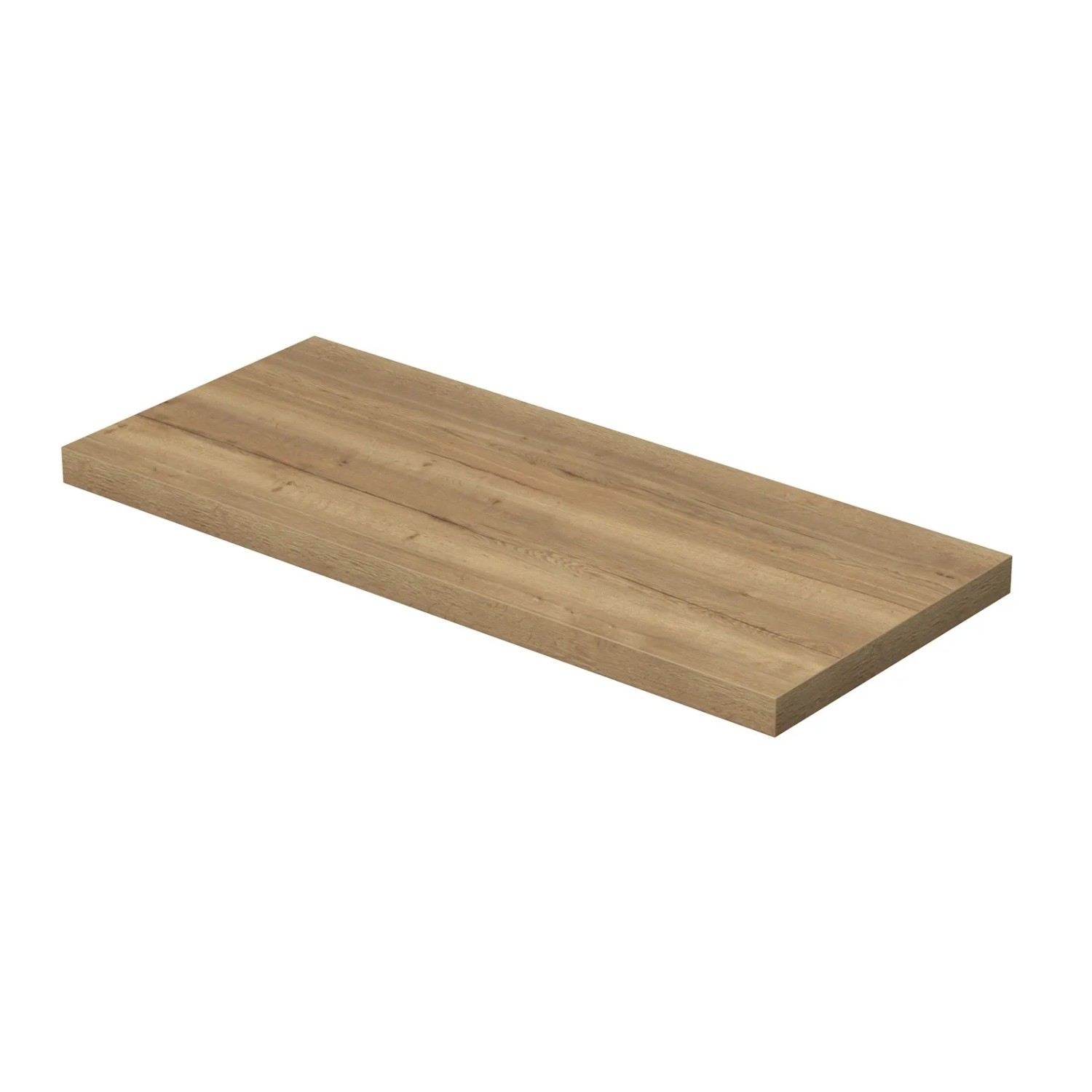 E-shop INTEDOOR Umývadlová doska BEE bez výrezu, š. 120 cm, dub Halifax