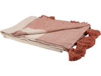 Bavlnená deka Ancient Secrets 140 cm x 180 cm sivobiela-terakotová