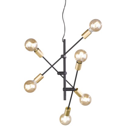 Trio Závesné svietidlo Cross matné čierne