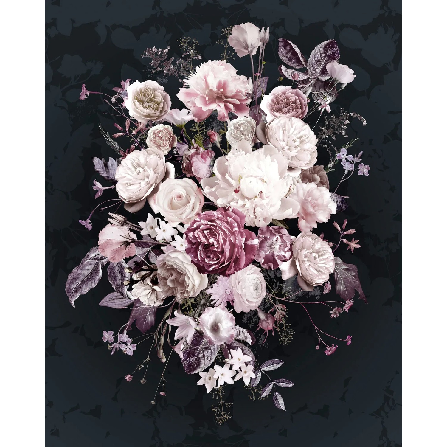 E-shop Komar Vliesová fototapeta Bouquet Noir 200 x 250 cm