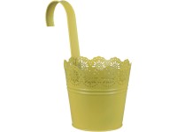 A.H.G. Zinkový kvetináč na balkón Crown, zelená, pr. 15,5 x 26 cm