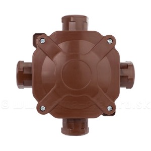 SEZ Rozvodná krabica 6455-11P/7 5-pólová hnedá 125 x 125 x 45 mm