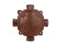 SEZ Rozvodná krabica 6455-11P/7 5-pólová hnedá 125 x 125 x 45 mm