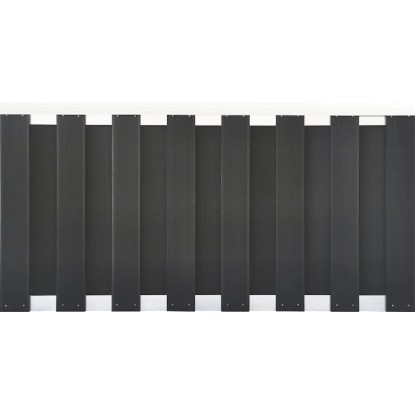 Plot z WPC s nerezovými prvkami, antracitový, 180 x 90 cm