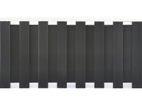 Plot z WPC s nerezovými prvkami, antracitový, 180 x 90 cm Plot z WPC s nerezovými prvkami, antracitový, 180 x 90 cm