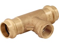 Lisovací T-diel červená mosadz, pr. 22 mm x 18,6 mm (Rp 1/2) x 22 mm, 1 ks