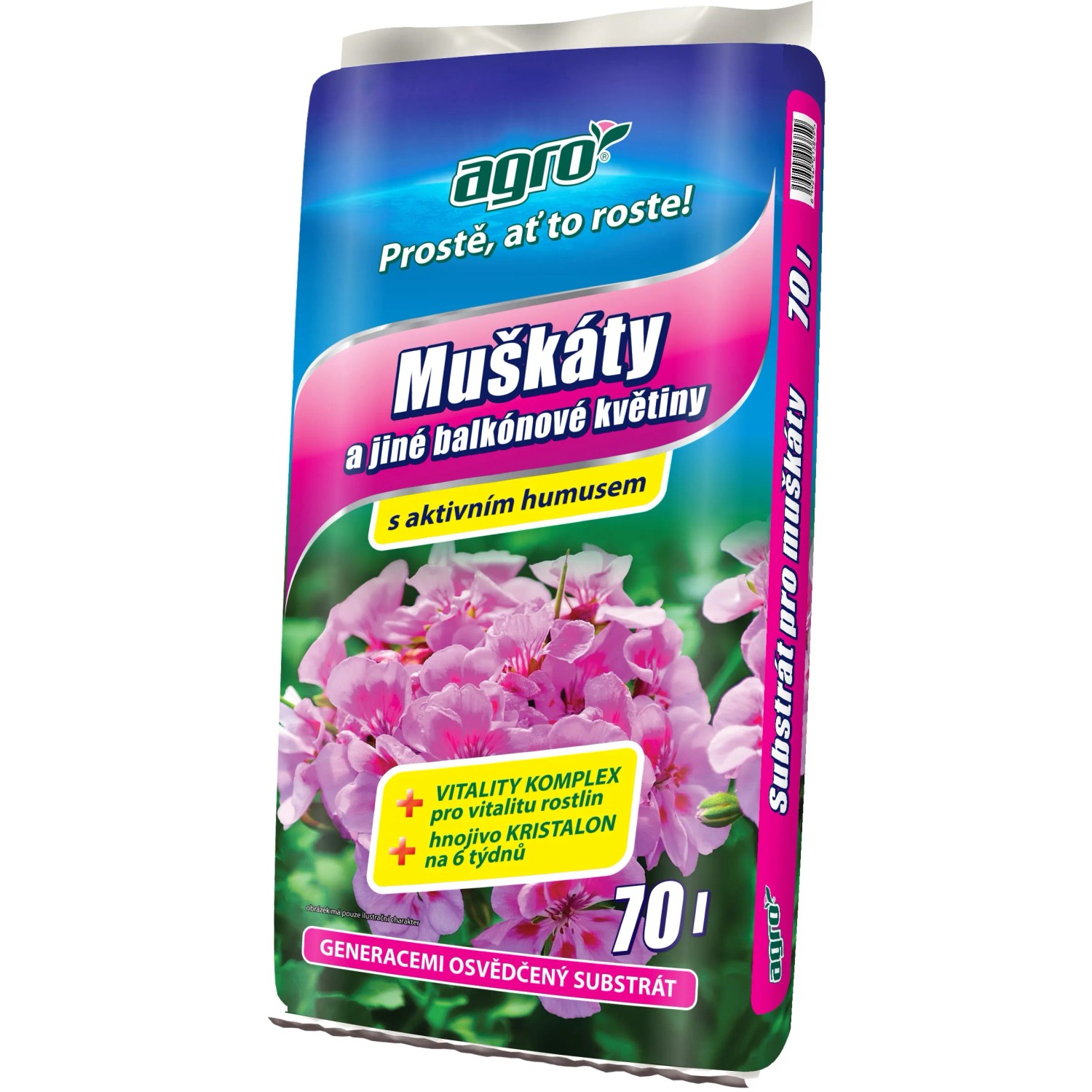 E-shop AGRO Substrát pre muškáty a iné balkónové rastliny 70 l