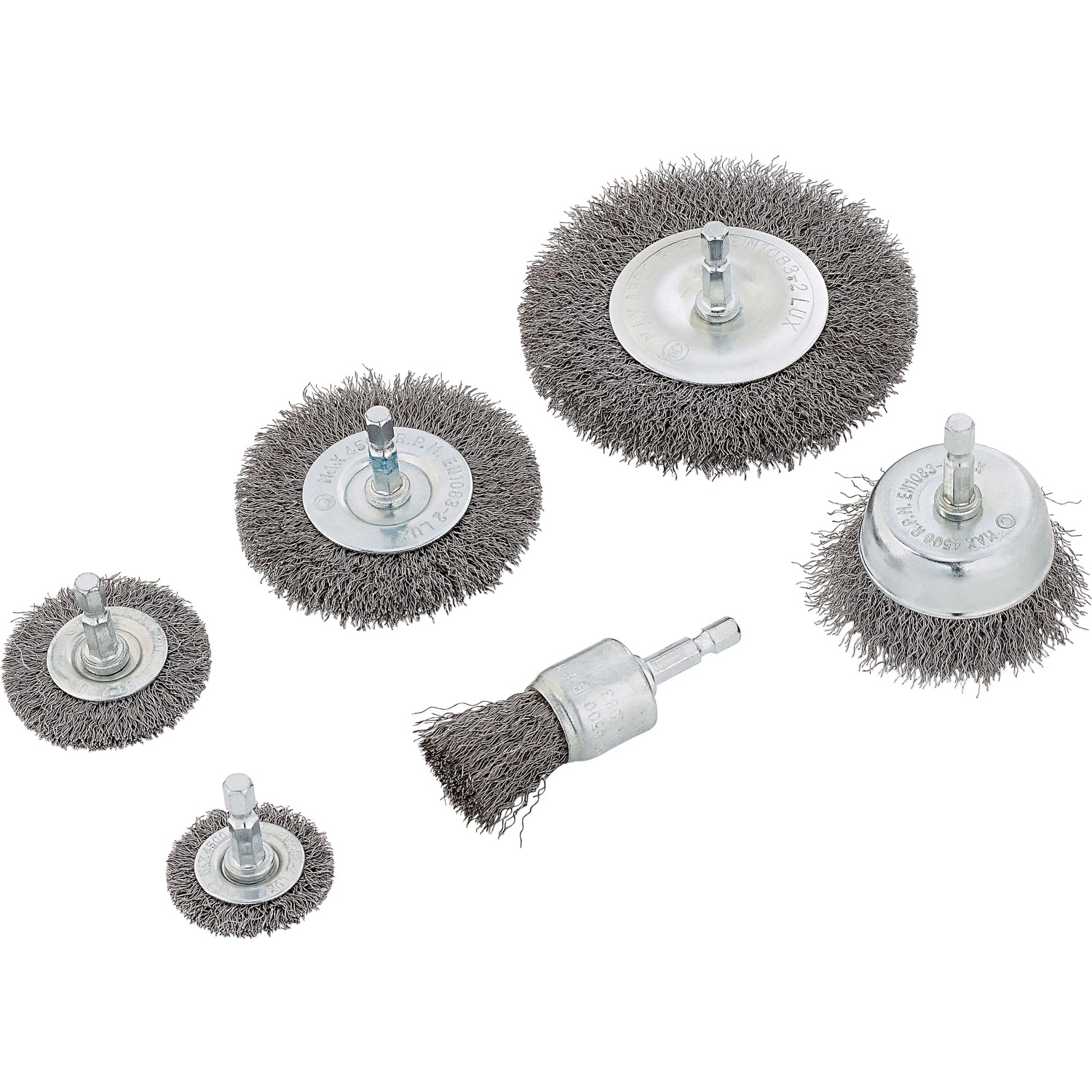 E-shop LUX-TOOLS Súprava oceľových kief 6dielna