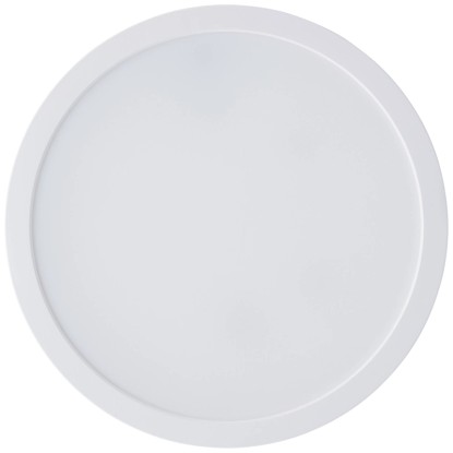 Biele okrúhle LED stropné svietidlo Varano, priemer 27,5 cm, pre obývacie izby a kúpeľne.