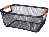 Koopman Kovový úložný kôš, čierna, 30,5 x 21,5 x 14 cm