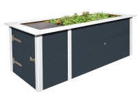 Weka Vyvýšený záhon so skrinkou, antracitový 205 x 79 x 81 cm
