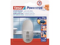tesa Samolepiaci háčik Powerstrips L veľký oválny, nerezová oceľ, 1 ks tesa Samolepiaci háčik Powerstrips L veľký oválny, nerezová oceľ, 1 ks