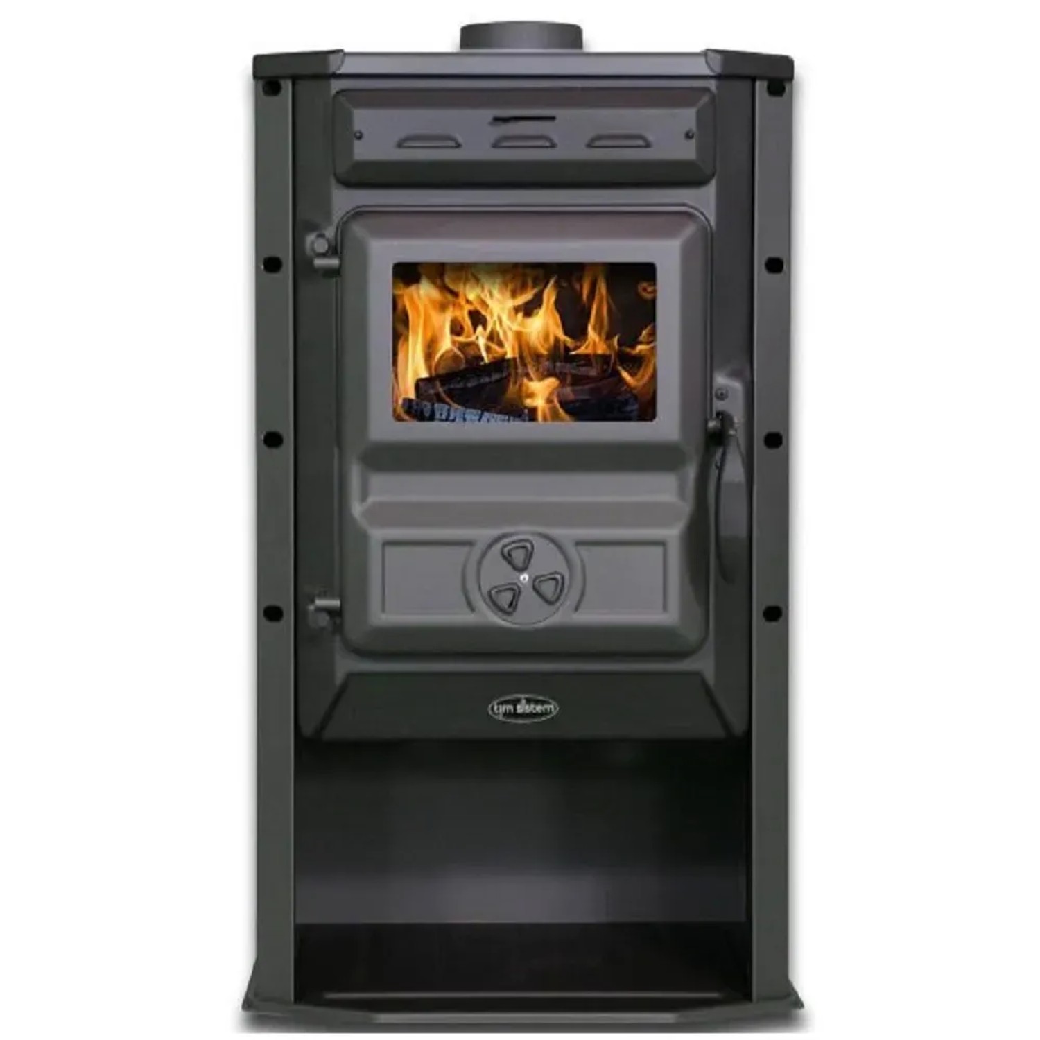 E-shop Tim Sistem Krbové kachle Čarobna pec, čierna, 7 kW, 83,5 x 49 x 51 cm