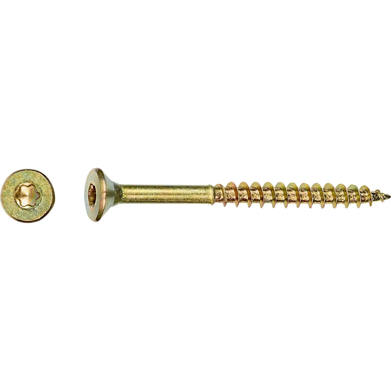 E-shop Uni skrutky so zápustnou hlavou TX25 čiastočný závit žlto pozink. 5x40 mm, 500ks
