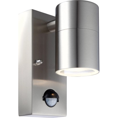 GLOBO LED vonk. svietidlo STYLE strieb.GU10, 4W 345lm 3000K 70x150x110mm detekt.