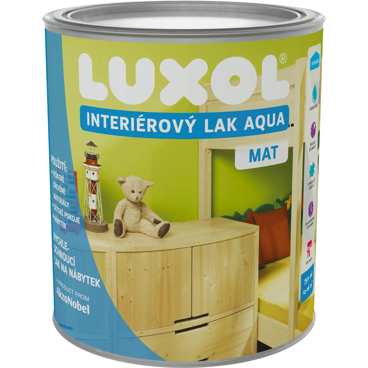E-shop LUXOL Interiérový lak AQUA matný 0,75 l
