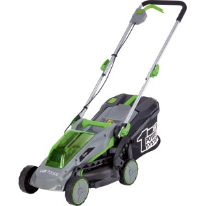 Sada akumulátorovej kosačky LUX-TOOLS 20 V s akumulátorom a nabíjačkou. Manévrovateľná kosačka pre malé záhrady.