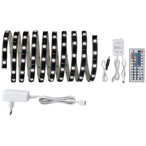Paulmann YourLED Strip Základná sada 3 m RGB: LED pásik s diaľkovým ovládaním, napájacím zdrojom a príslušenstvom.