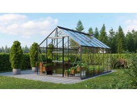 Vitavia Skleník Meridian 1 9900 ESG 3 mm čierny práškovo lakovaný 257 x 383 cm