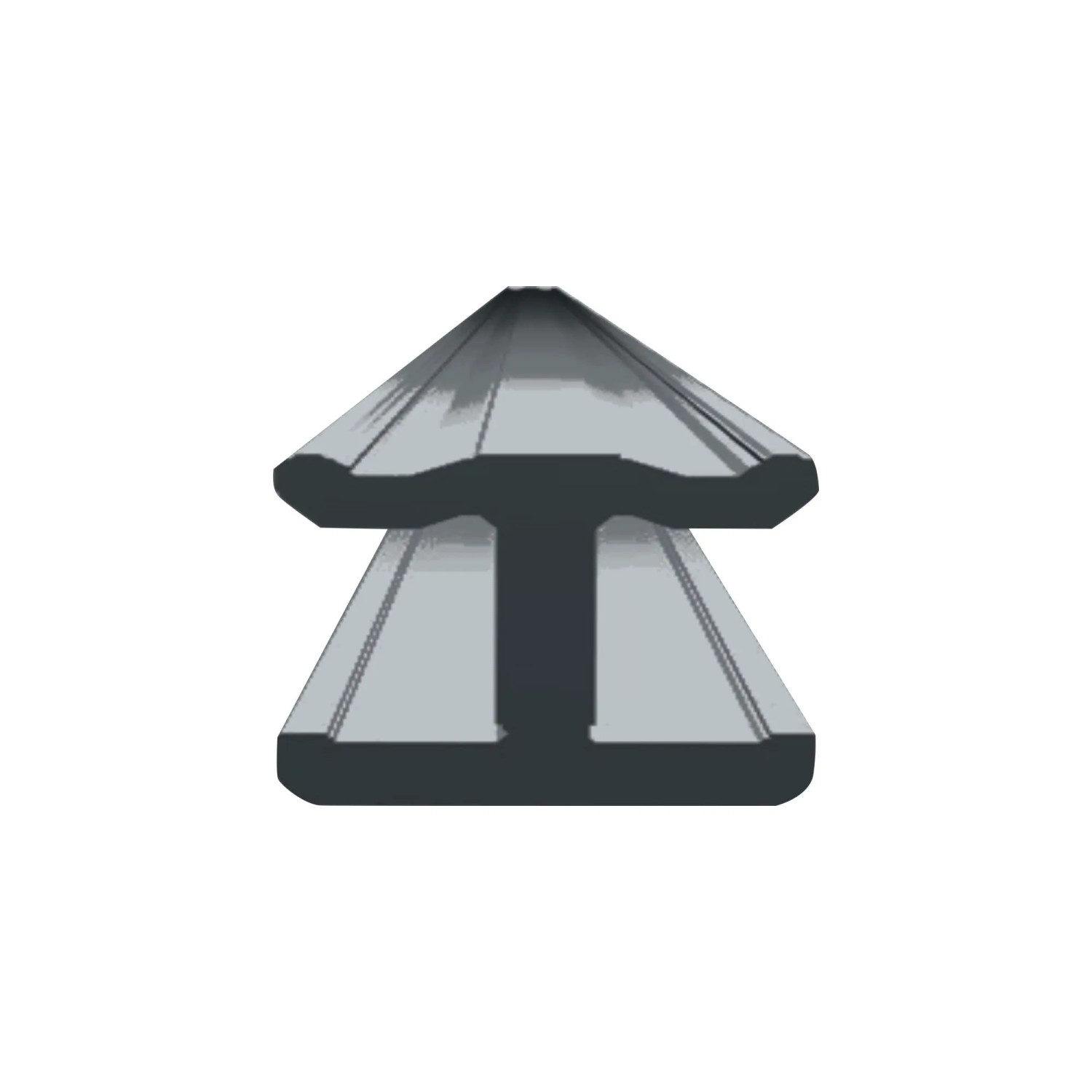 E-shop TeraGlass Spojovací plastový profil RAL 7016 antracitovo sivý 22 x 1000 mm, 2 ks