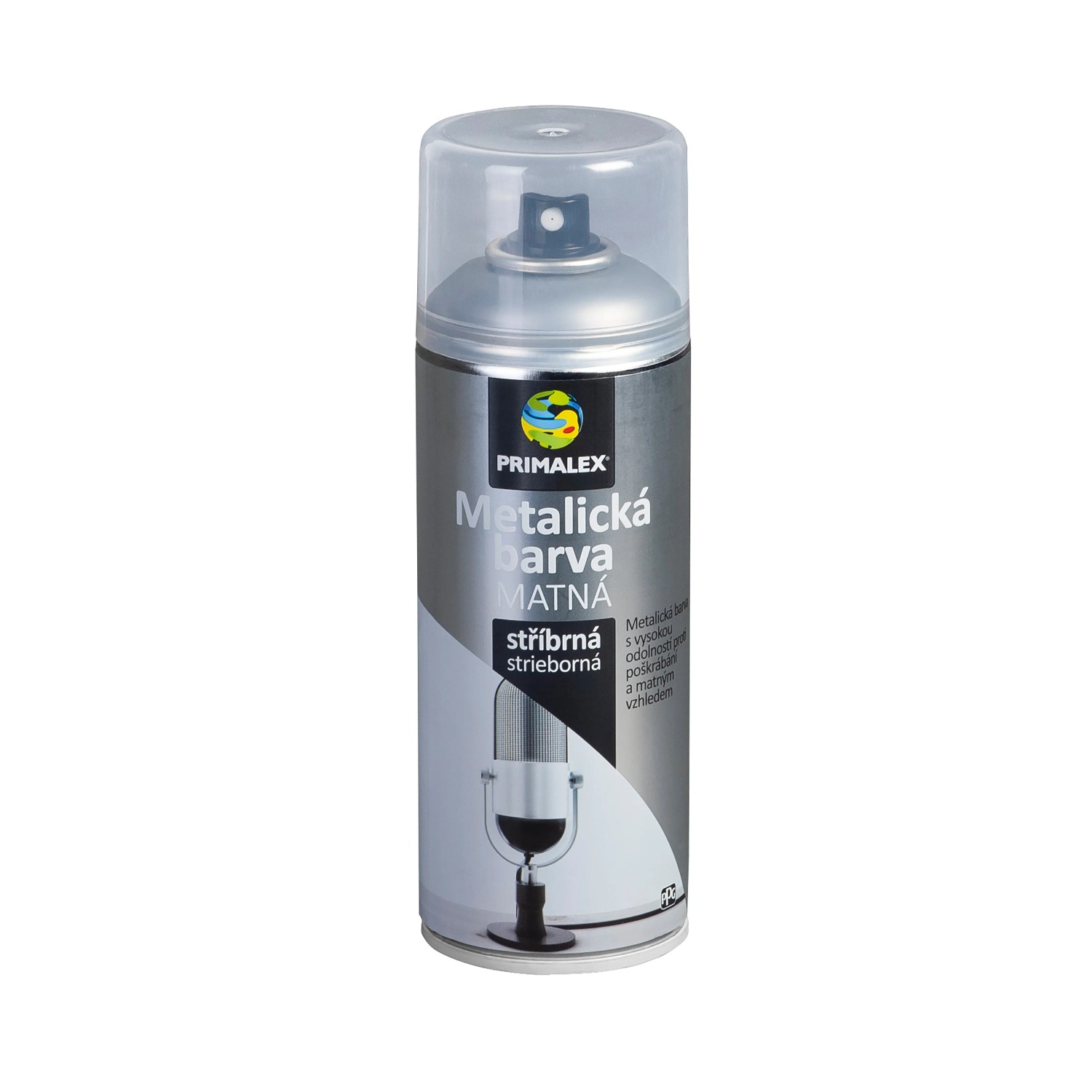 E-shop PRIMALEX Metalická farba v spreji strieborná 400 ml