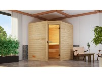 Weka Sauna z masívneho dreva Valida rohová 1.8 GT bez pece prírod. 189 x 172 cm
