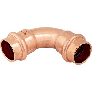 Medené lisovacie koleno, 90 stupňov, priemer 18 mm, pre medené rúrky.