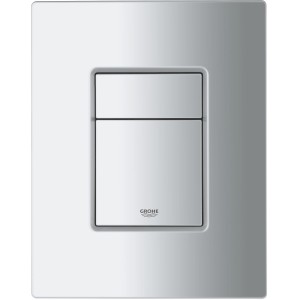Grohe Skate Cosmopolitan WC ovládacie tlačidlo v chrómovo bielej nerezovej oceli pre duálne splachovanie.