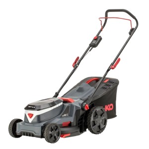 Akumulátorová kosačka Al-Ko 38.6 Li Comfort Set so zberným košom a batériou.