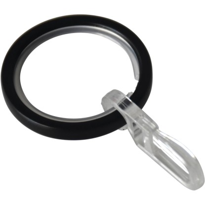 Gardinia Zácl. krúžky s klznou vložkou Chicago, čierne matné, 10 ks, pr. 2 cm