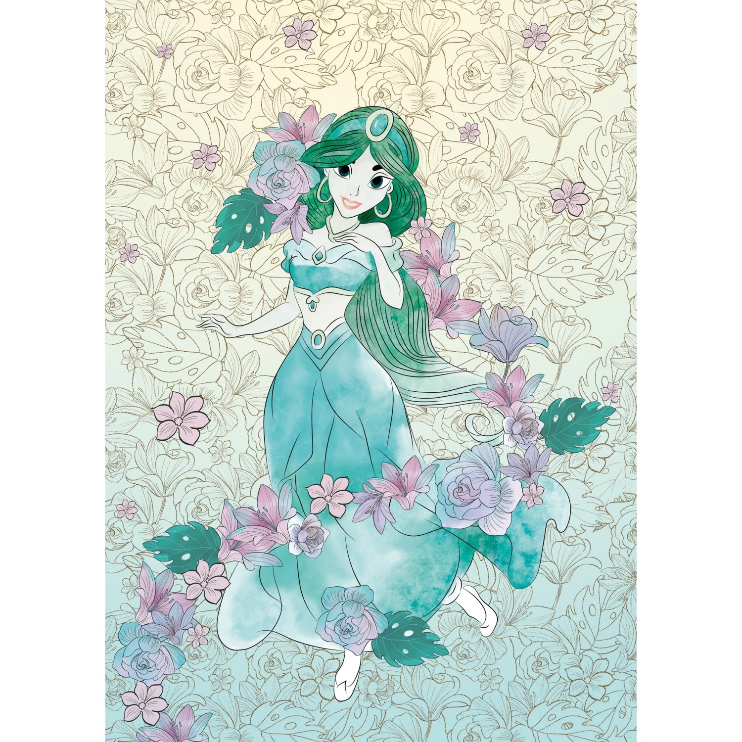 E-shop Komar Vliesová fototapeta Jasmin Pale Flowers 200 x 280 cm