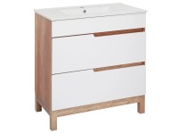 A-Interiéry Skrinka Dorian 80-2Z s keramickým umývadlom, 85,3 x 81,5 x 47 cm