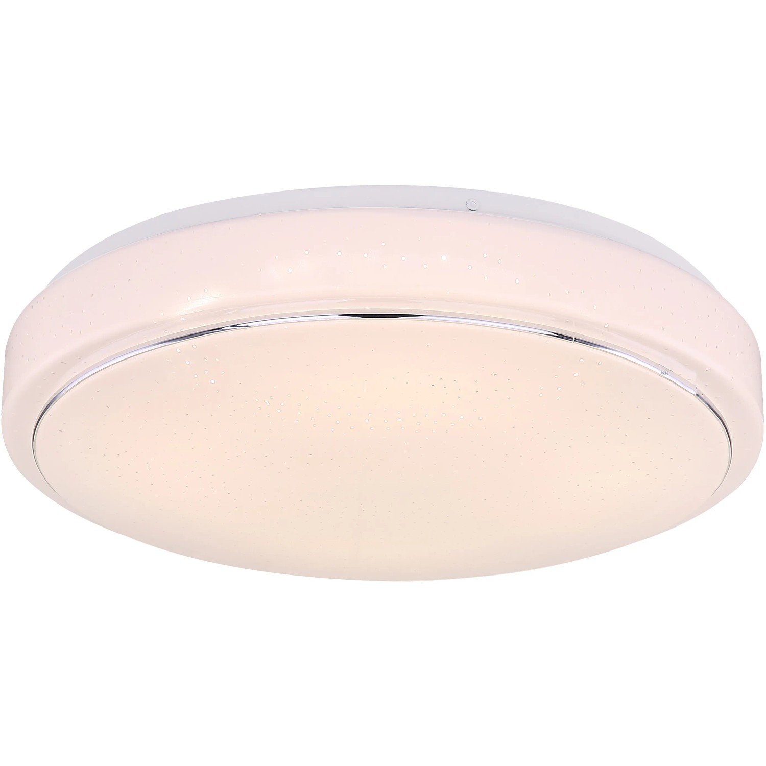 E-shop GLOBO LED stropné svietidlo KALLE, 24 W, biele/chróm, pr. 37,5 x 7,5 cm