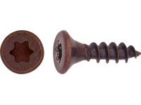 Uni skrutky so zápustnou hlavou TX20 plný závit brynýrovaný 4x30 mm, 25 ks