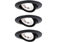 Paulmann LED vstavaný reflektor čierny matný 6W 450 lm 3000 K 3 ks pr. 82 x 29mm