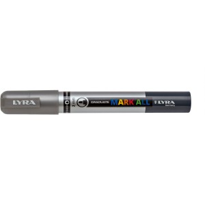LYRA Mark All Marker, strieborný, okrúhly hrot 2 mm. Permanentný fixka na všetky povrchy.