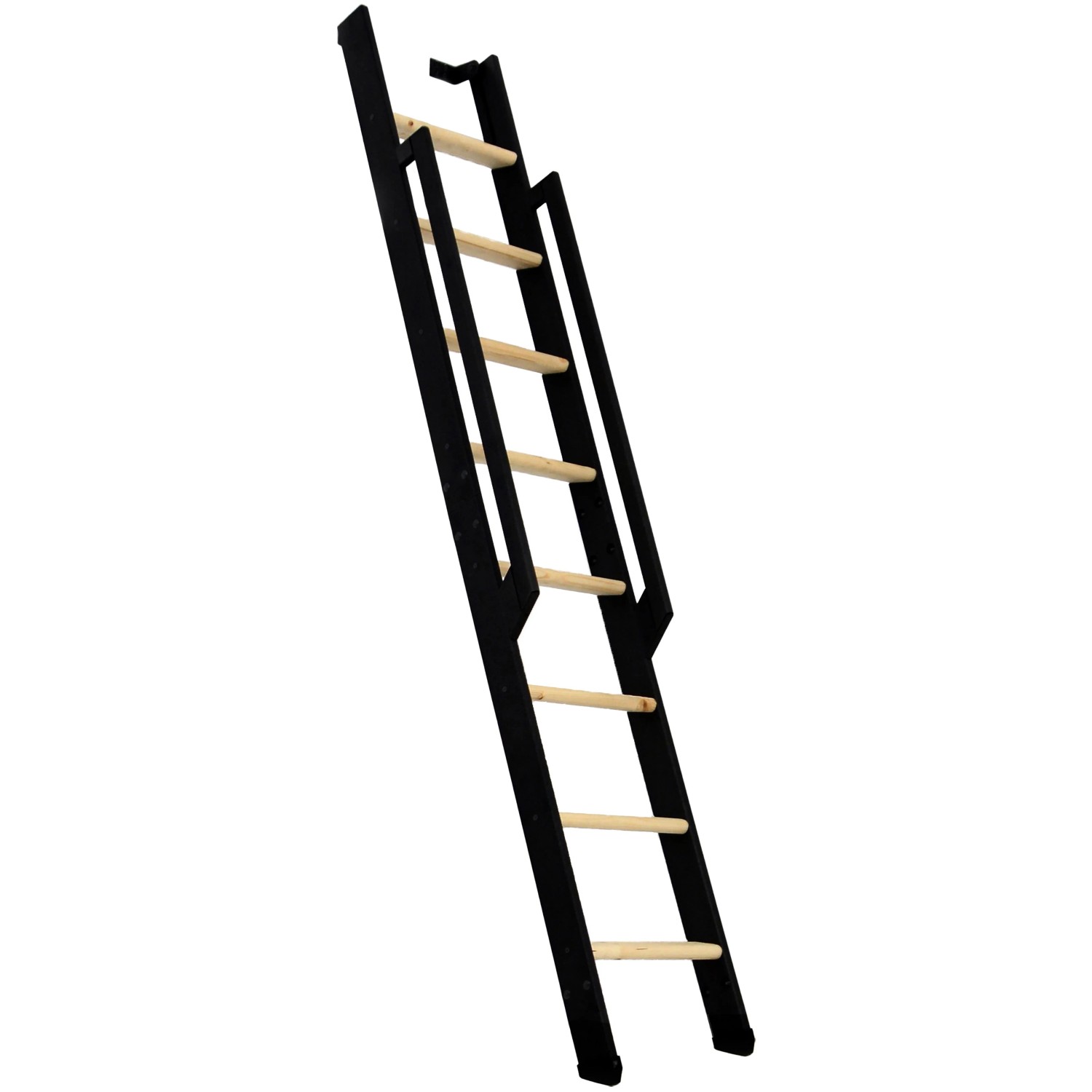 E-shop Minka STAIRS Priame rebríkové schodisko Strong smrk/čierna, 8 schodov, 199 cm